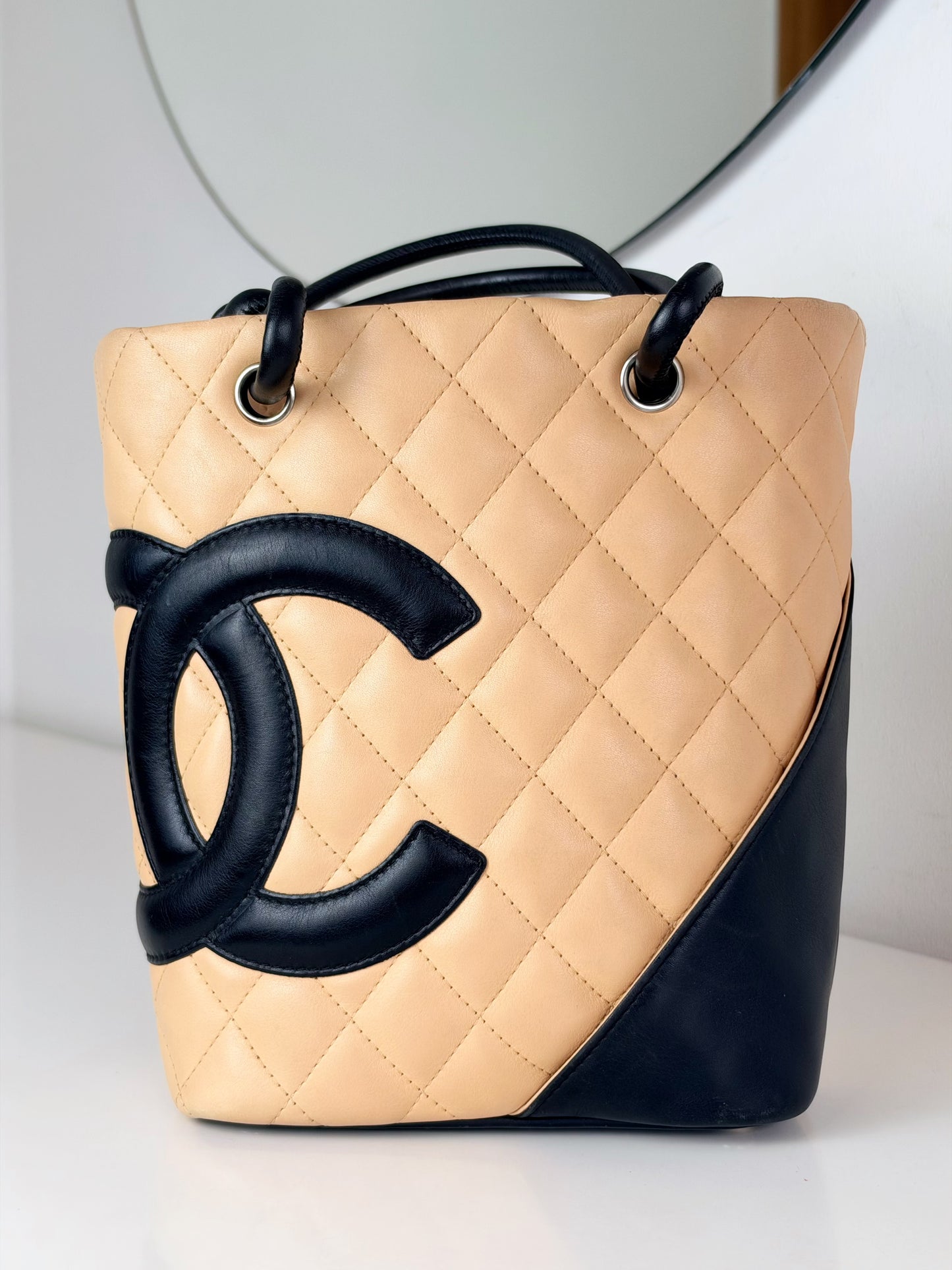 Chanel Vintage Mini Cambon Shoulder Tote Bag