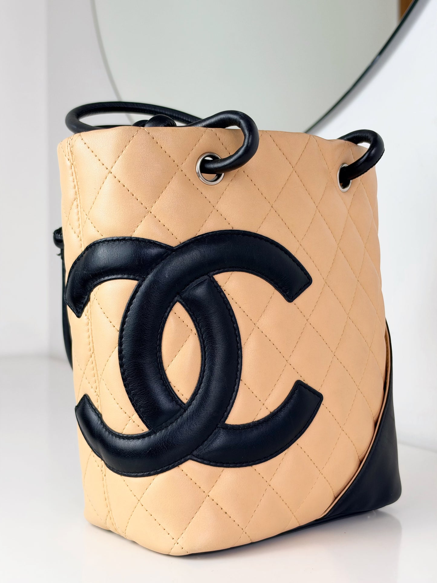 Chanel Vintage Mini Cambon Shoulder Tote Bag