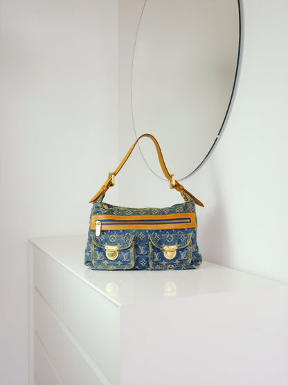 Louis Vuitton Vintage Denim Baggy PM Shoulder Bag