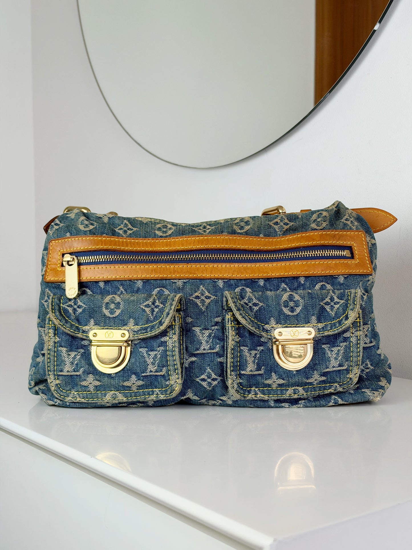 Louis Vuitton Vintage Denim Baggy PM Shoulder Bag