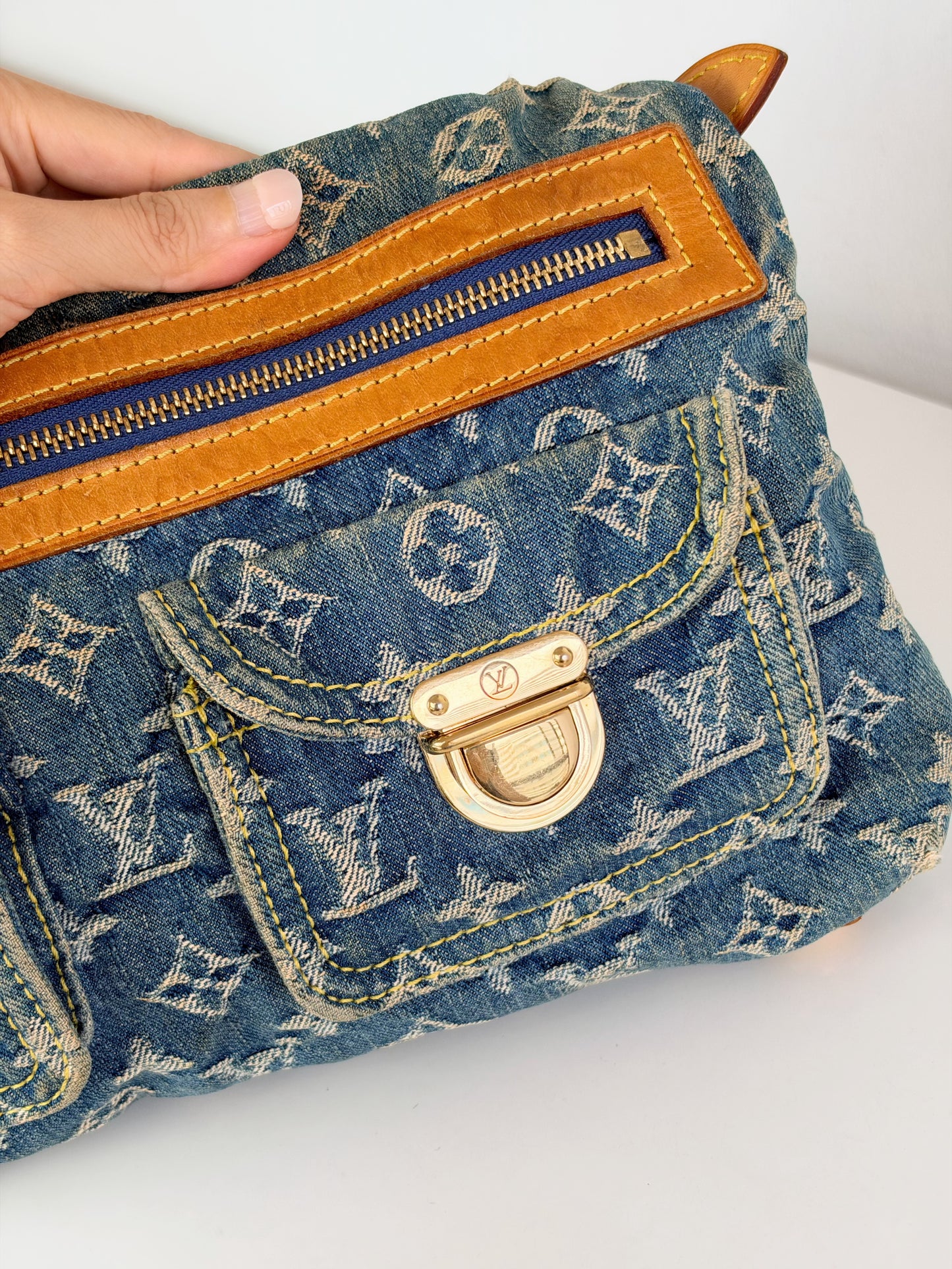 Louis Vuitton Vintage Denim Baggy PM Shoulder Bag