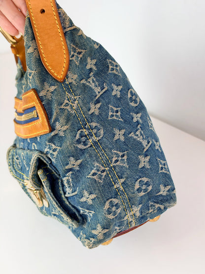 Louis Vuitton Vintage Denim Baggy PM Shoulder Bag