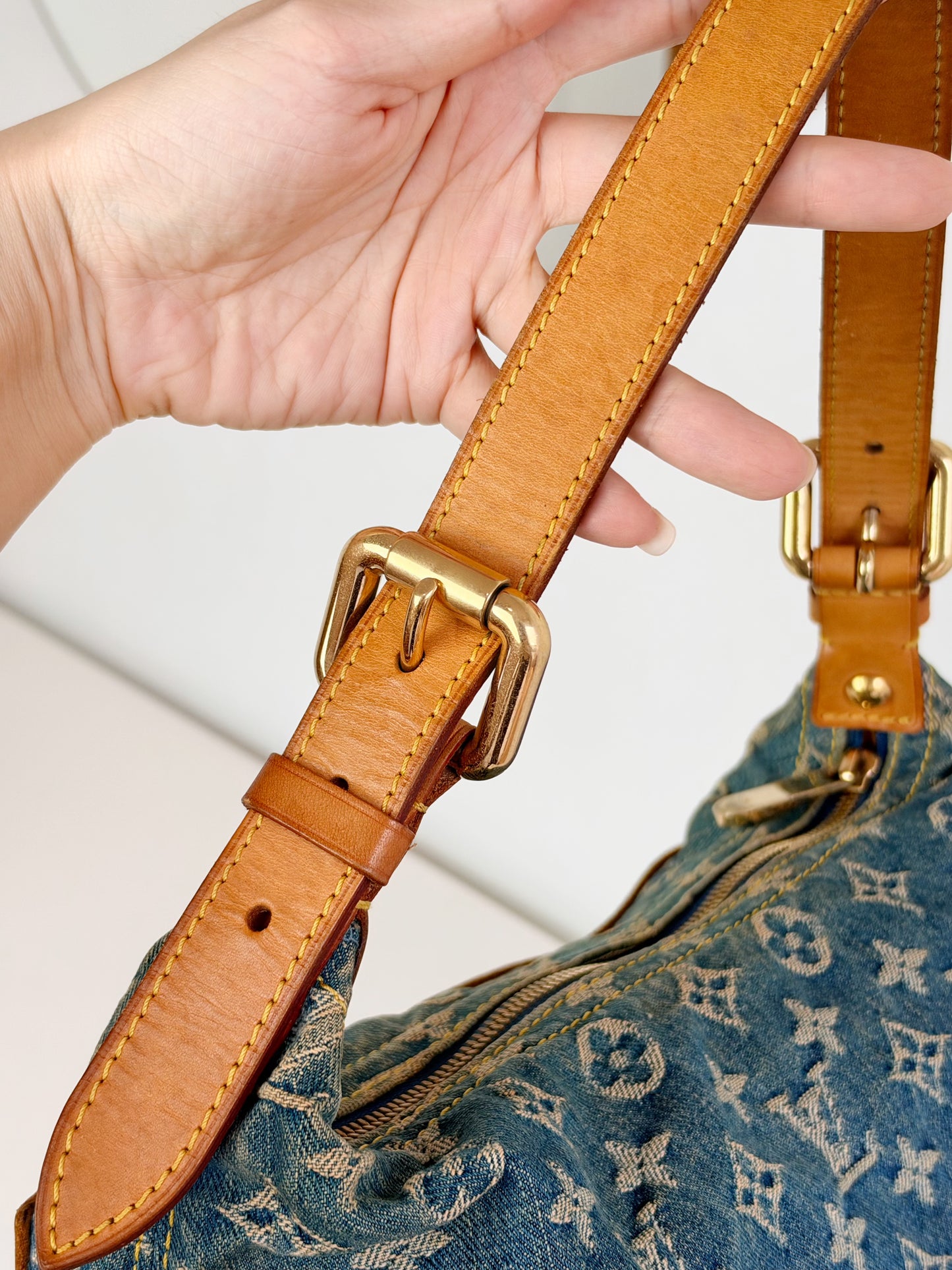 Louis Vuitton Vintage Denim Baggy PM Shoulder Bag