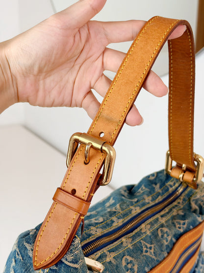 Louis Vuitton Vintage Denim Baggy PM Shoulder Bag