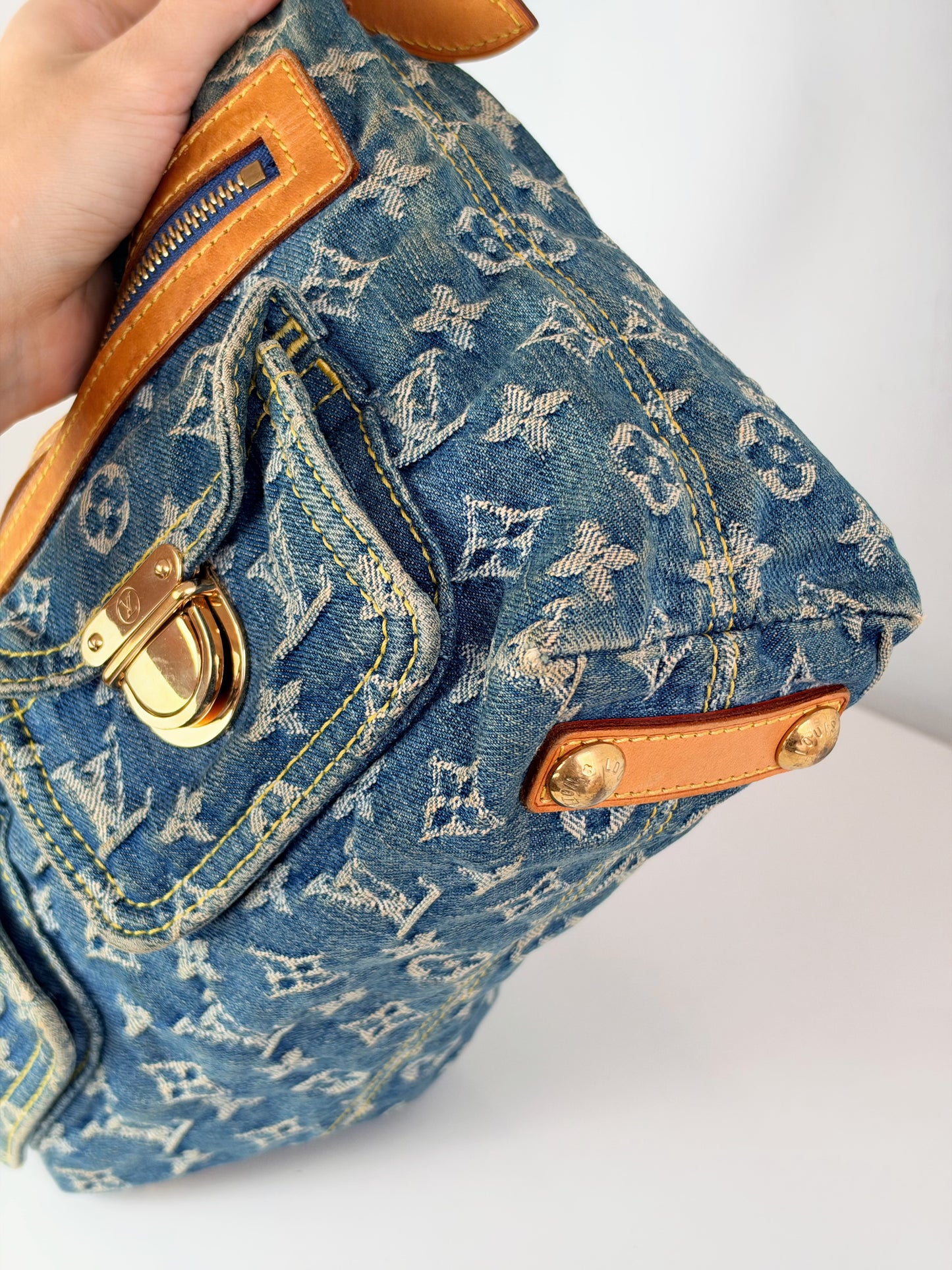 Louis Vuitton Vintage Denim Baggy PM Shoulder Bag