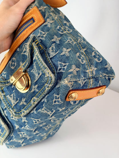 Louis Vuitton Vintage Denim Baggy PM Shoulder Bag