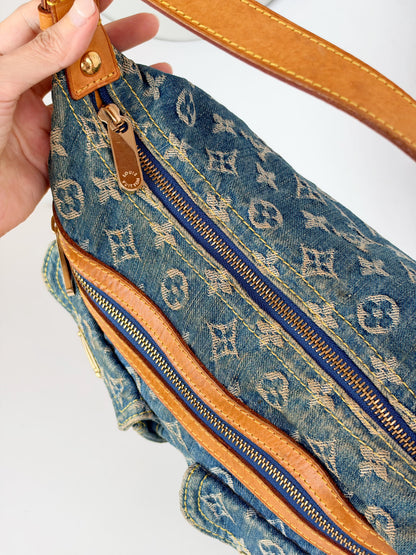 Louis Vuitton Vintage Denim Baggy PM Shoulder Bag