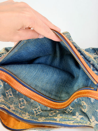 Louis Vuitton Vintage Denim Baggy PM Shoulder Bag