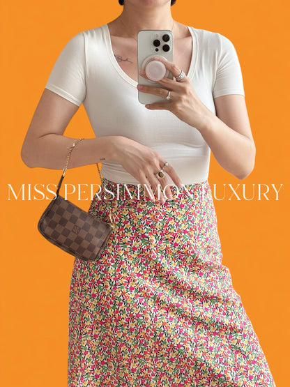 Louis Vuitton Vintage Mini Damier Pochette Accessoires Shoulder Crossbody Bag