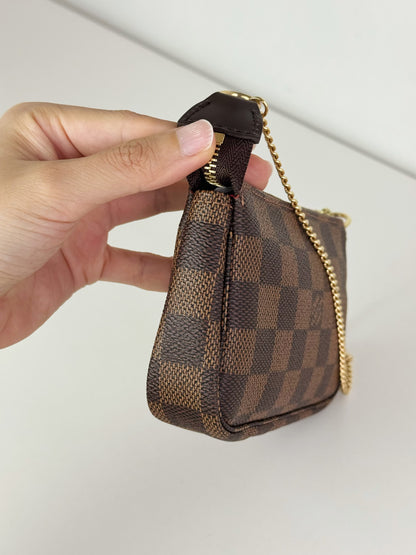 Louis Vuitton Vintage Mini Damier Pochette Accessoires Shoulder Crossbody Bag
