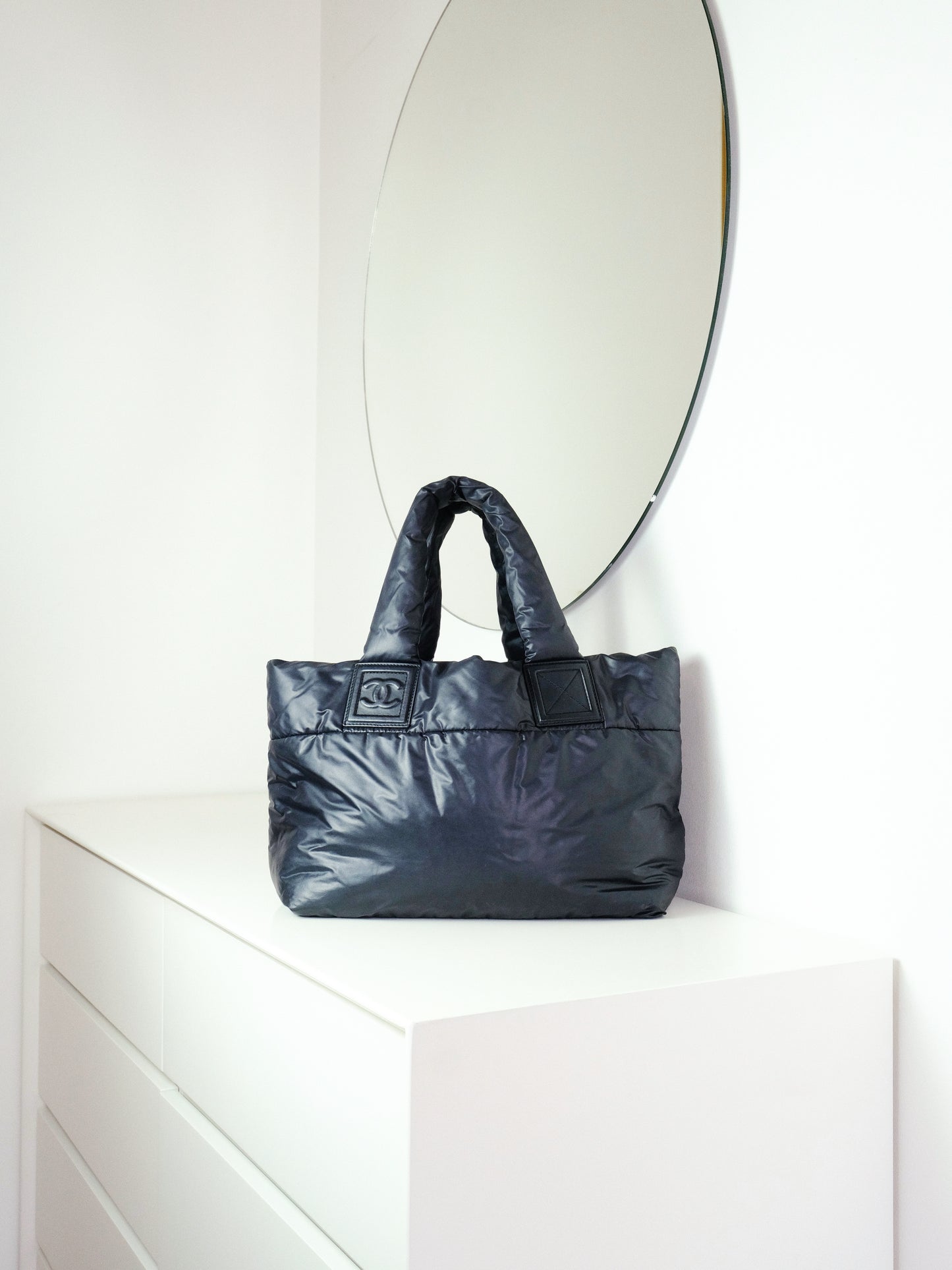 Chanel Vintage Coco Cocoon Puffer Tote Shoulder Bag