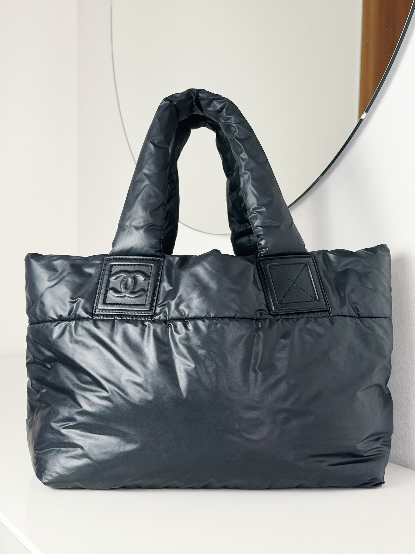 Chanel Vintage Coco Cocoon Puffer Tote Shoulder Bag