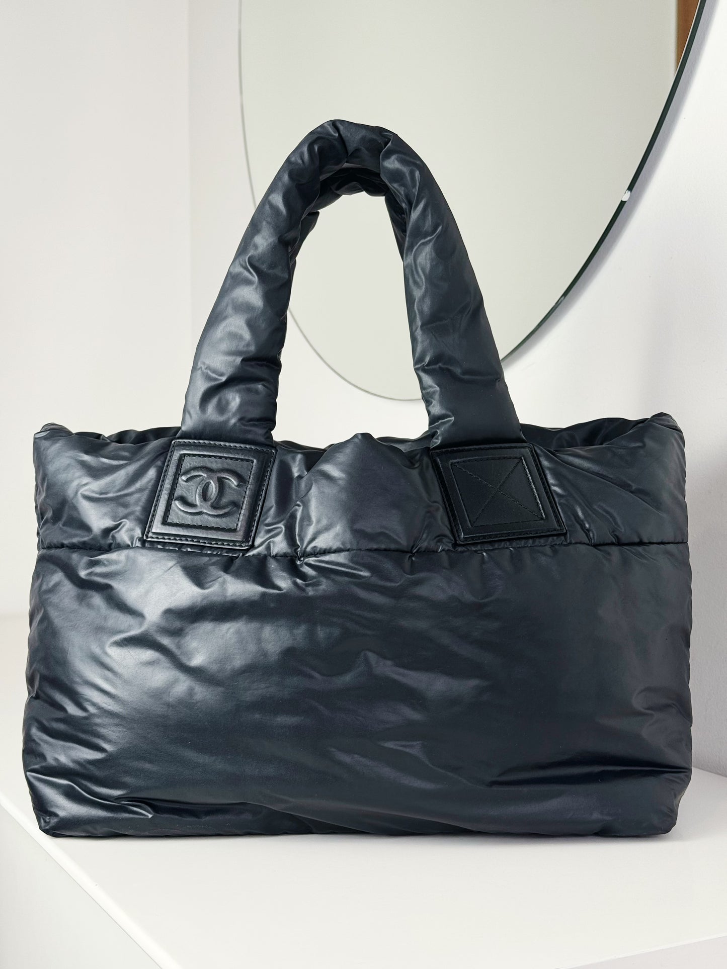 Chanel Vintage Coco Cocoon Puffer Tote Shoulder Bag