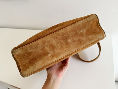 Chanel Vintage suede Shoulder Crossbody Bag