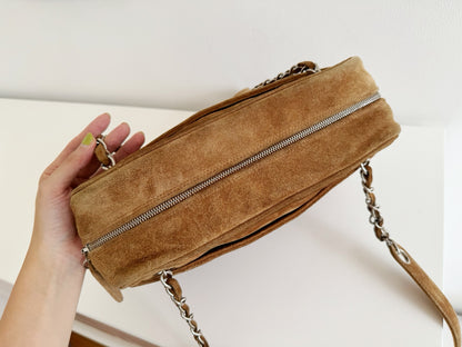 Chanel Vintage suede Shoulder Crossbody Bag