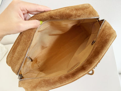 Chanel Vintage suede Shoulder Crossbody Bag