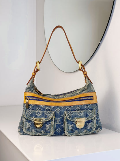 Louis Vuitton Vintage Denim Baggy PM Shoulder Bag