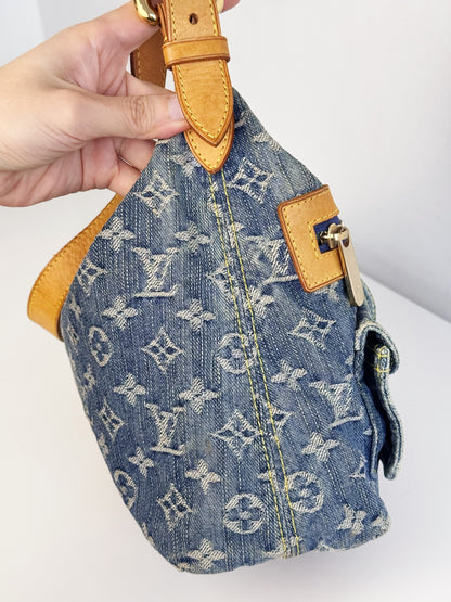 Louis Vuitton Vintage Denim Baggy PM Shoulder Bag