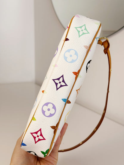 Louis Vuitton Vintage Murakami Takashi Limited Edition Multicolor Pochette Accessoires Shoulder Crossbody Bag