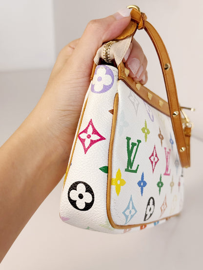 Louis Vuitton Vintage Murakami Takashi Limited Edition Multicolor Pochette Accessoires Shoulder Crossbody Bag