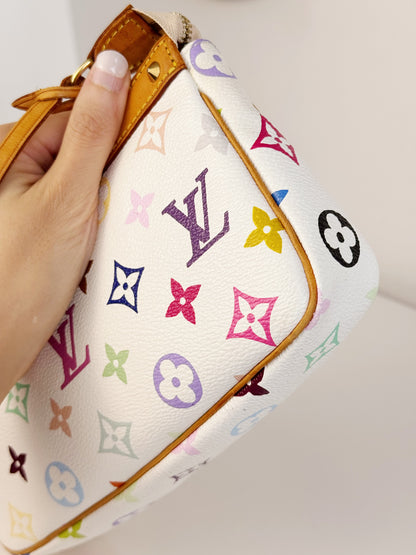 Louis Vuitton Vintage Murakami Takashi Limited Edition Multicolor Pochette Accessoires Shoulder Crossbody Bag