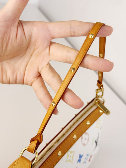 Louis Vuitton Vintage Murakami Takashi Limited Edition Multicolor Pochette Accessoires Shoulder Crossbody Bag