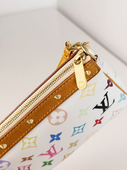 Louis Vuitton Vintage Murakami Takashi Limited Edition Multicolor Pochette Accessoires Shoulder Crossbody Bag