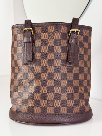 Louis Vuitton Vintage Damier Marais Bucket Tote Shoulder Bag