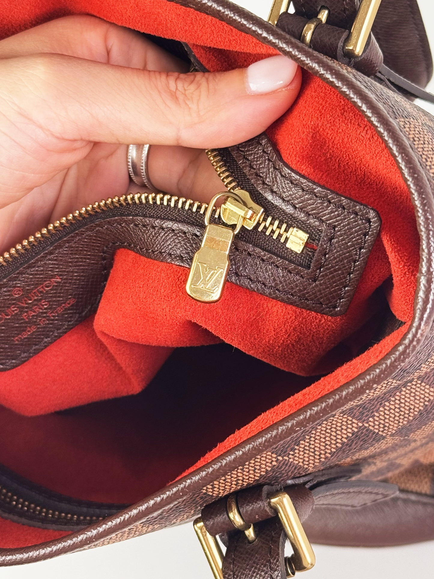 Louis Vuitton Vintage Damier Marais Bucket Tote Shoulder Bag