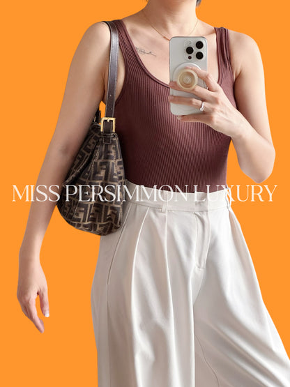 Fendi Vintage Zucca Mamma Baguette Shoulder Bag