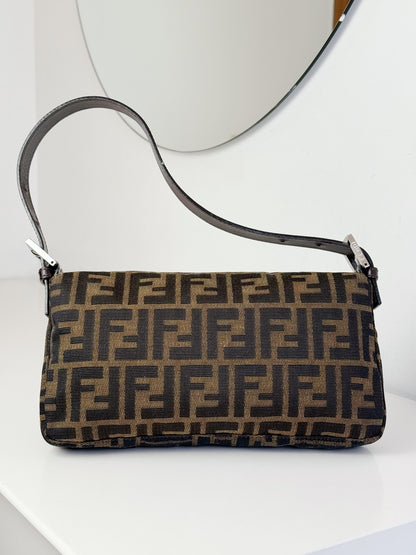 Fendi Vintage Zucca Baguette Shoulder Bag