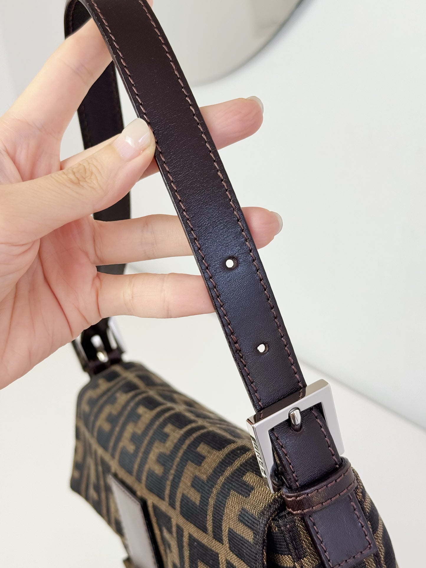 Fendi Vintage Zucca Baguette Shoulder Bag