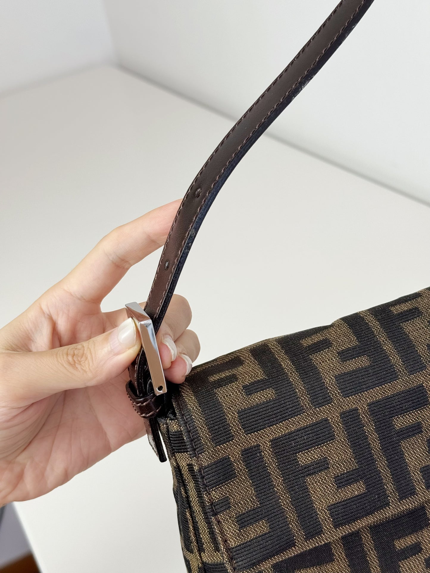 Fendi Vintage Zucca Baguette Shoulder Bag