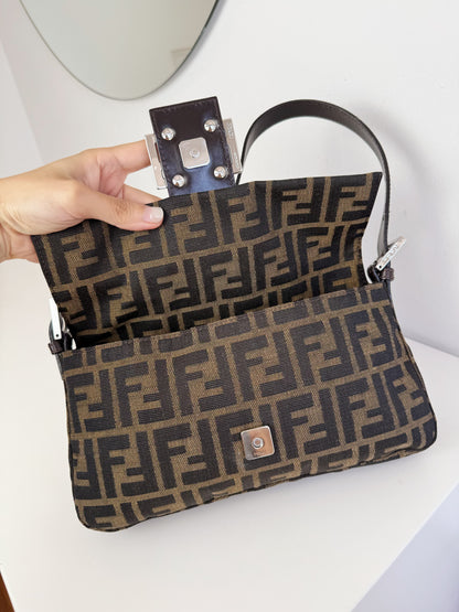 Fendi Vintage Zucca Baguette Shoulder Bag