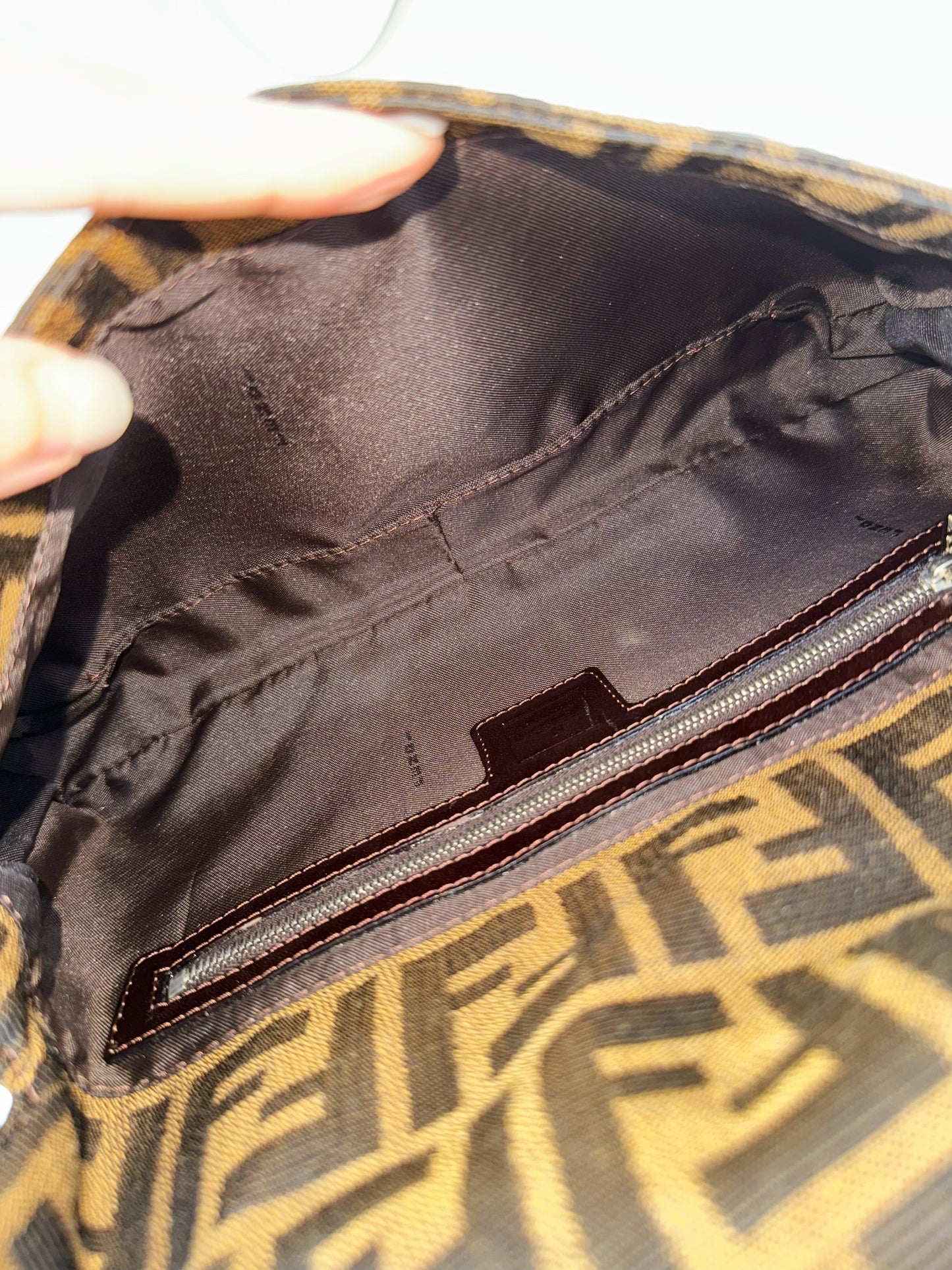 Fendi Vintage Zucca Baguette Shoulder Bag