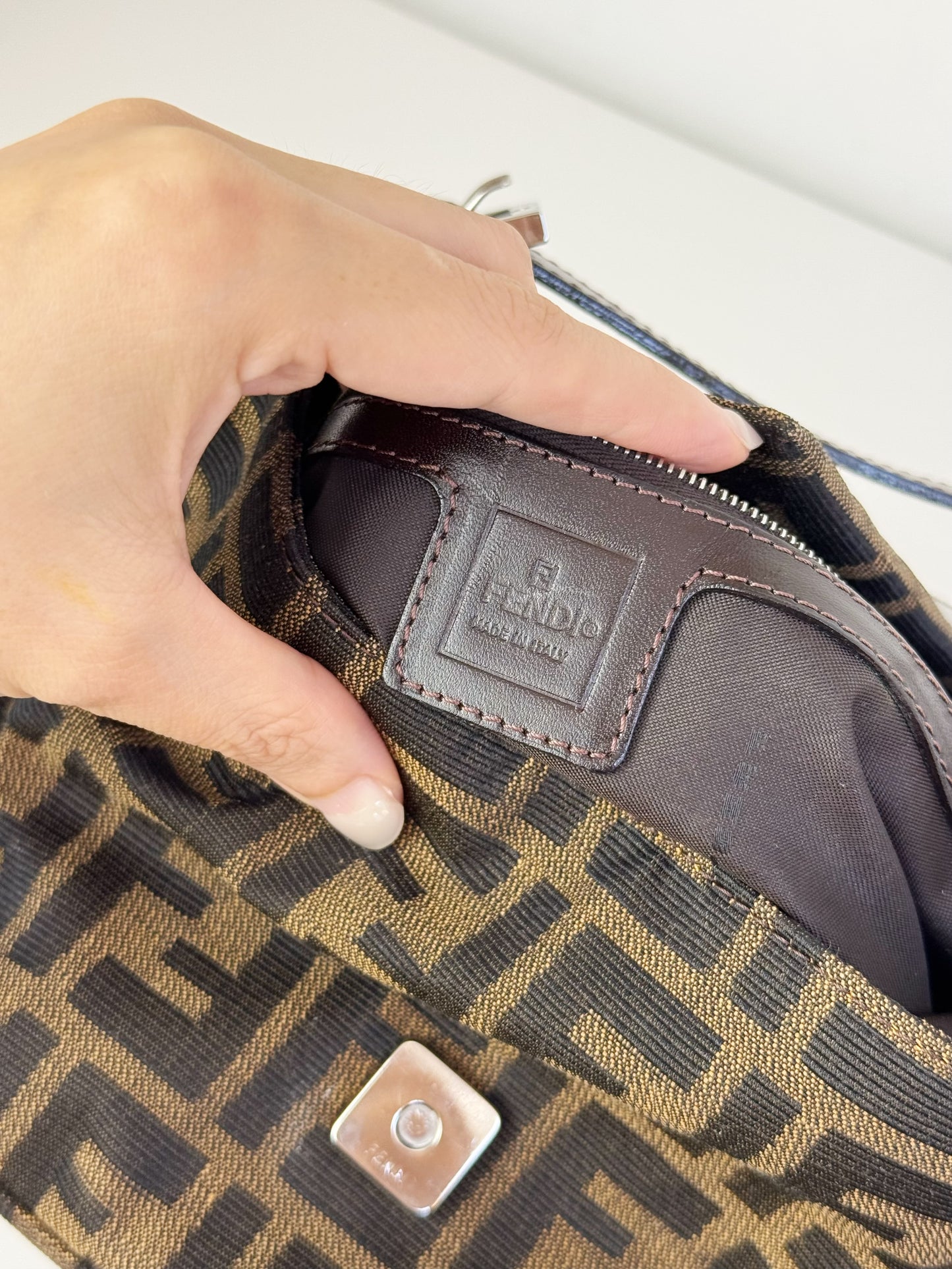 Fendi Vintage Zucca Baguette Shoulder Bag