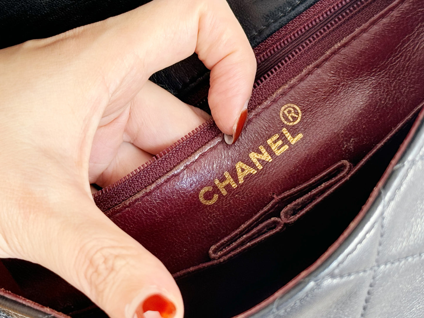 Chanel Vintage Classic Flap 20 Lambskin Crossbody Bag