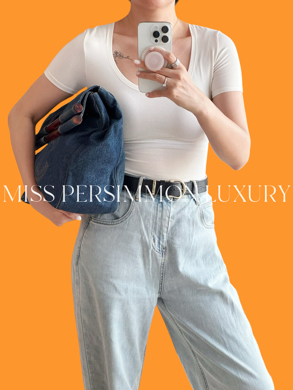Chanel Vintage Denim Tote Bag