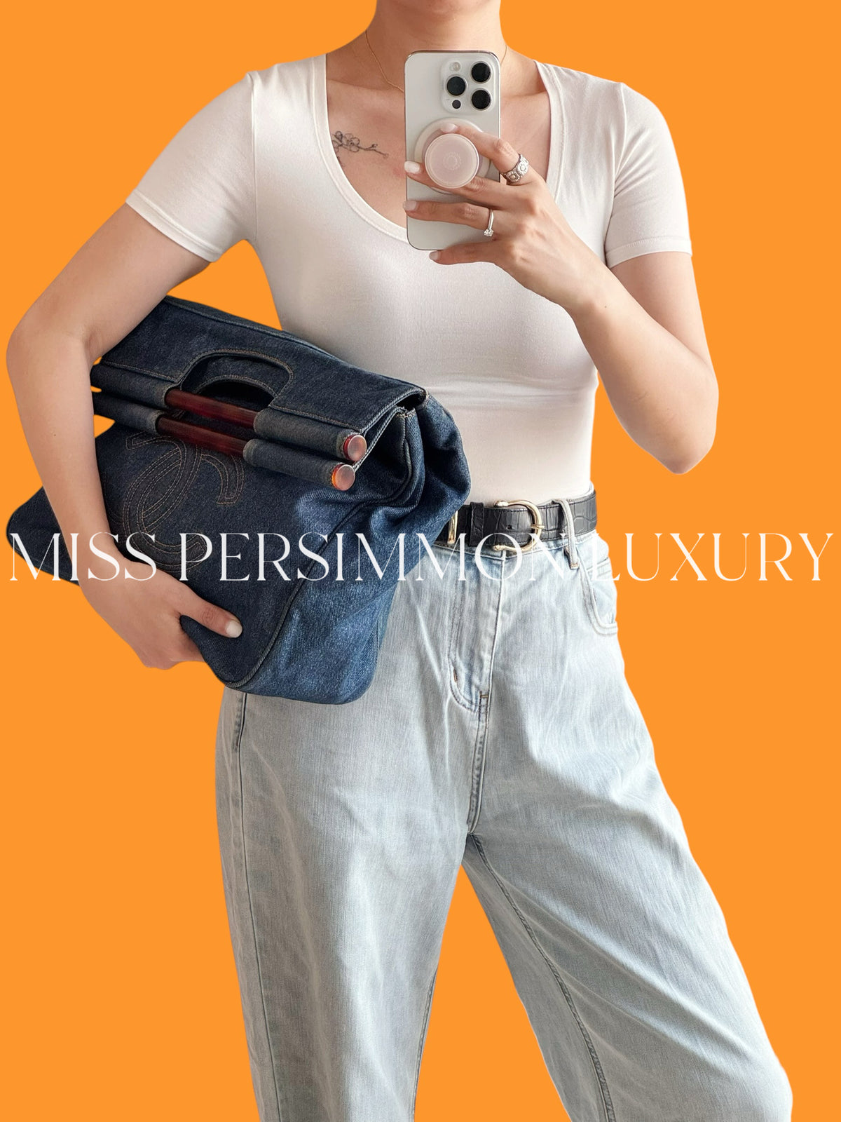 Chanel Vintage Denim Tote Bag