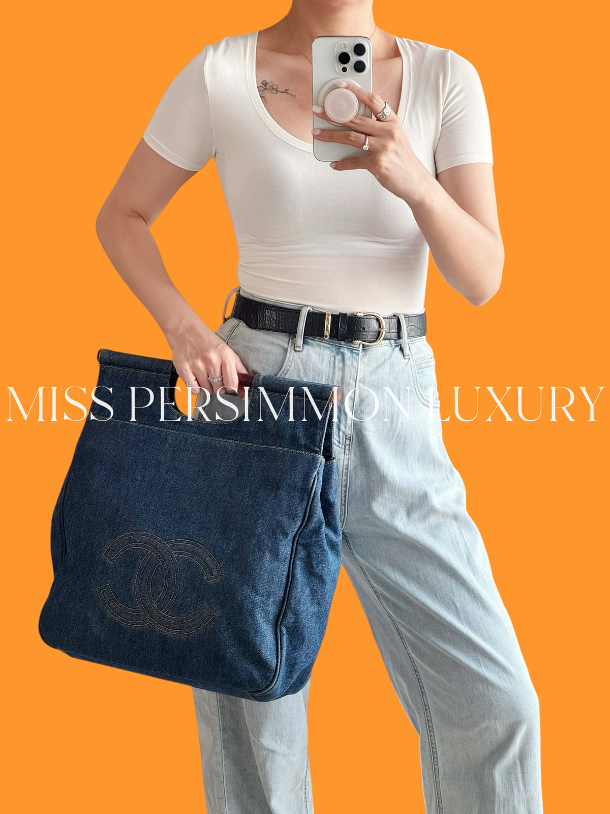 Chanel Vintage Denim Tote Bag
