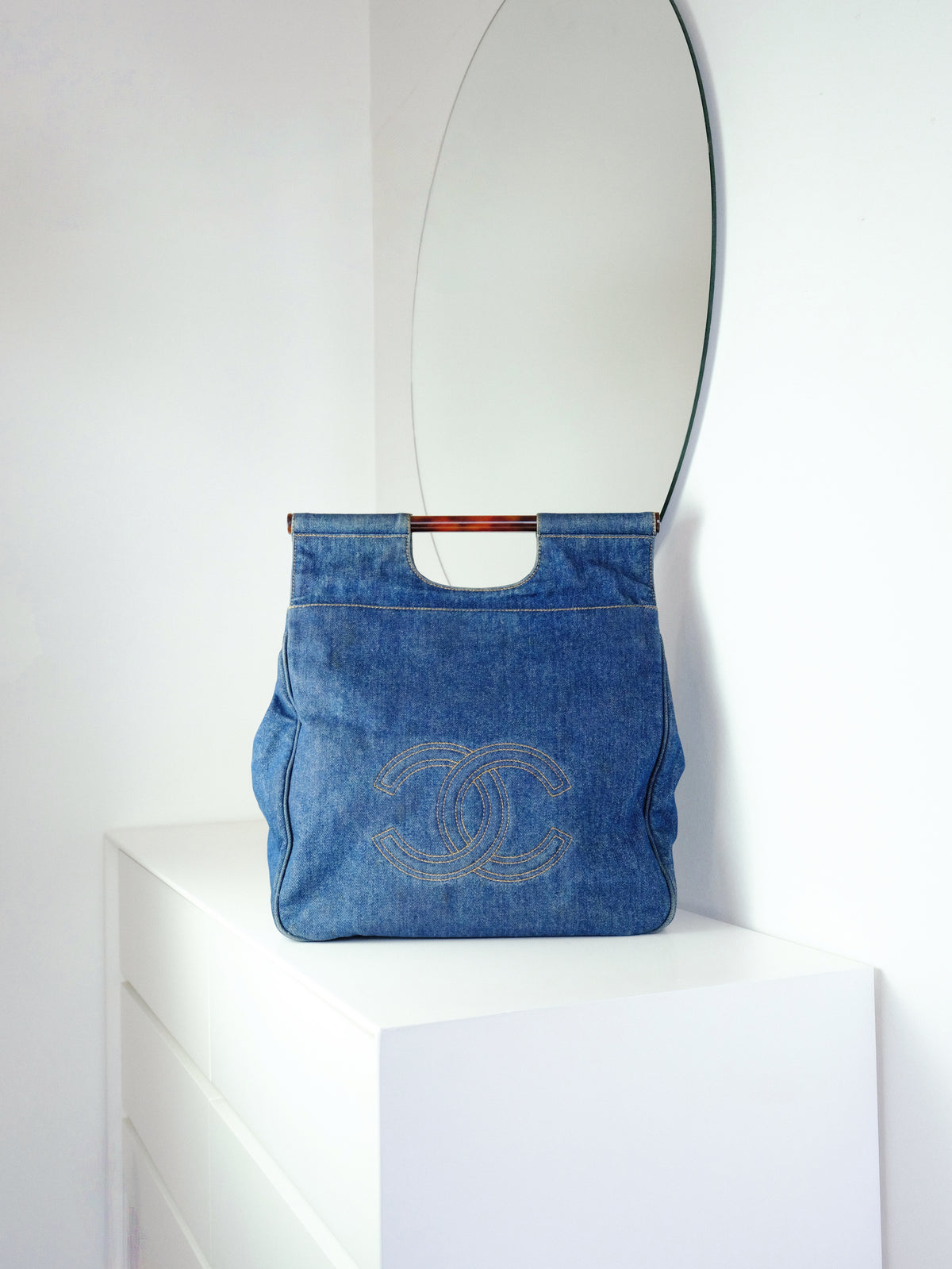 Chanel Vintage Denim Tote Bag