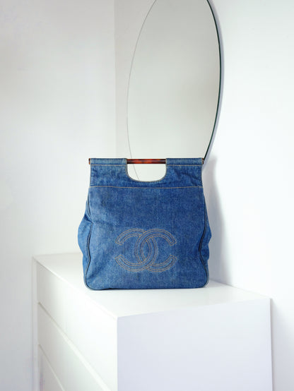Chanel Vintage Denim Tote Bag