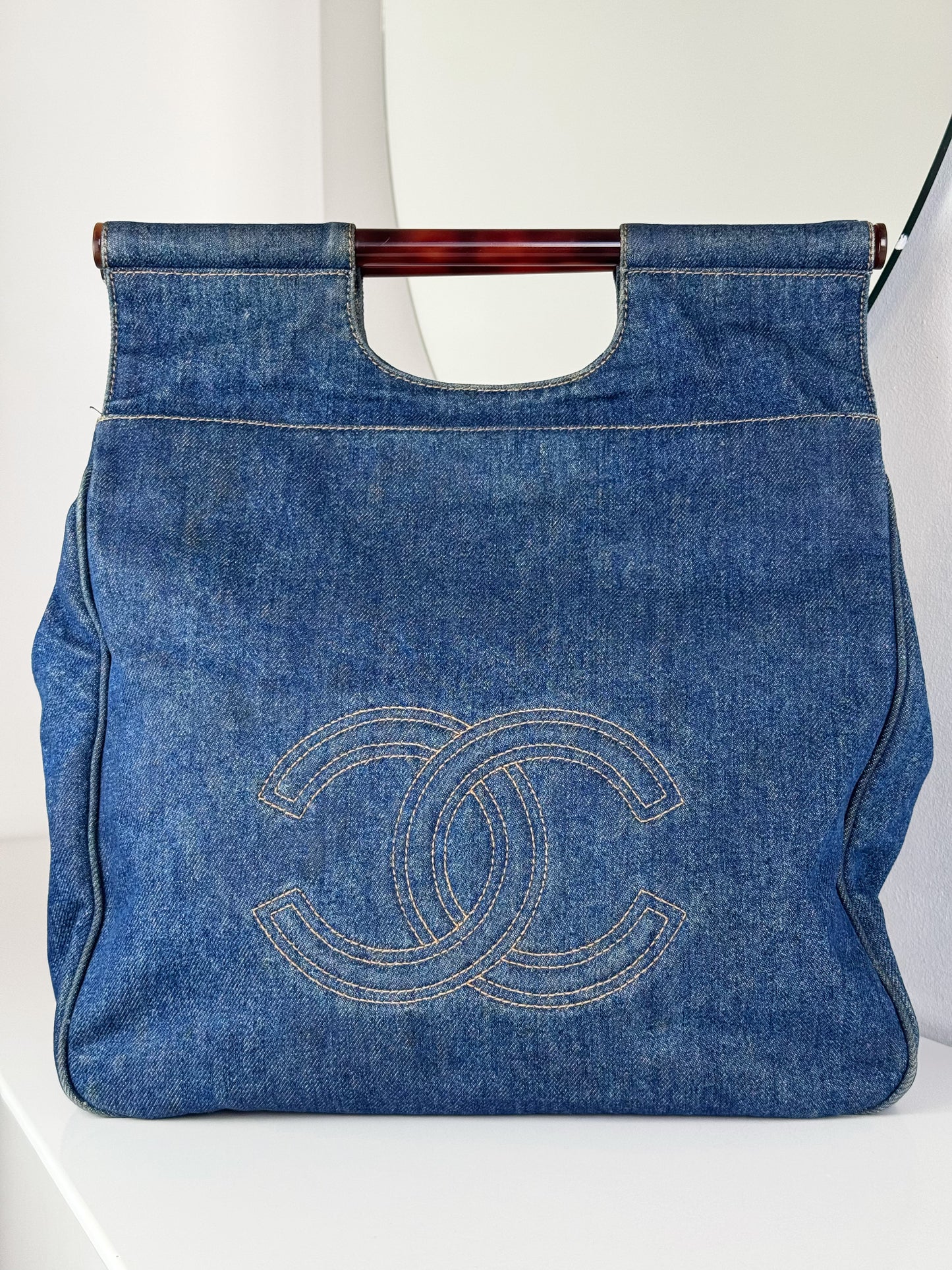 Chanel Vintage Denim Tote Bag