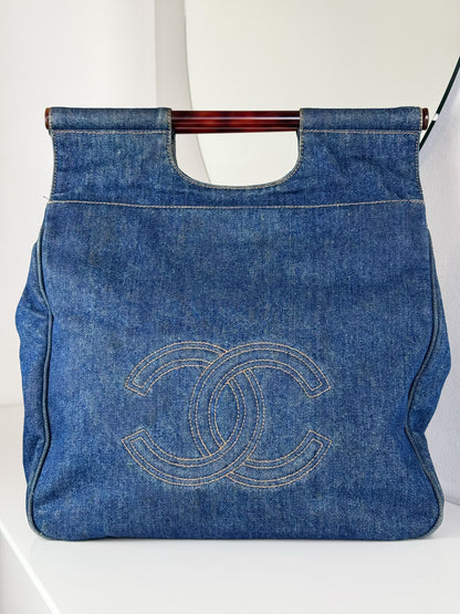 Chanel Vintage Denim Tote Bag