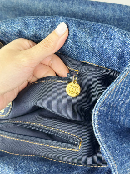 Chanel Vintage Denim Tote Bag