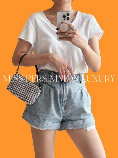 Alexander Wang Mini Wangloc Heiress Rhinestone Shoulder Bag