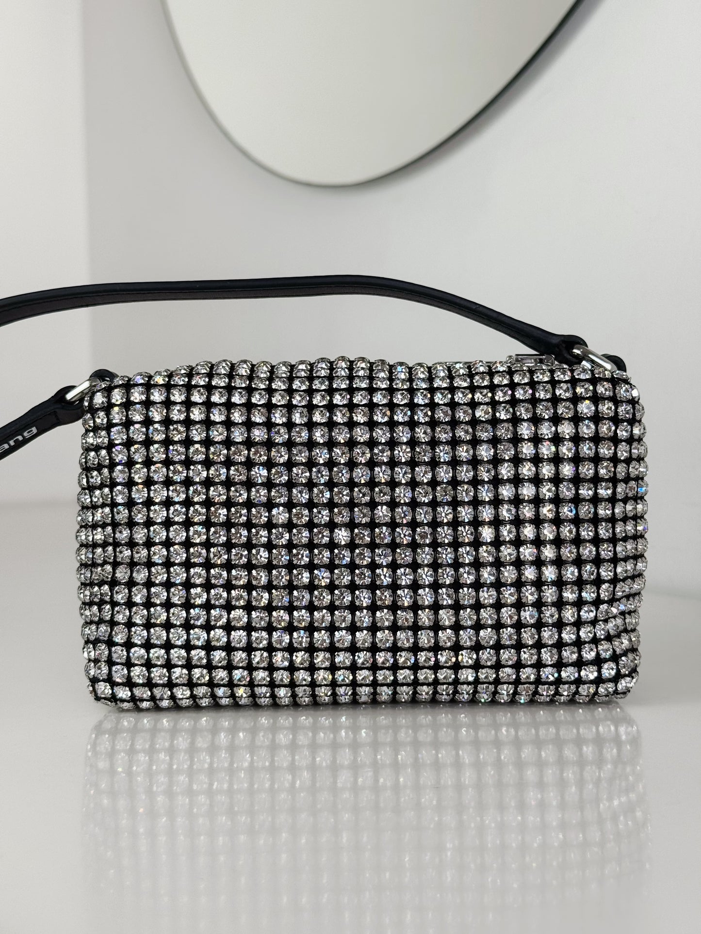 Alexander Wang Mini Wangloc Heiress Rhinestone Shoulder Bag