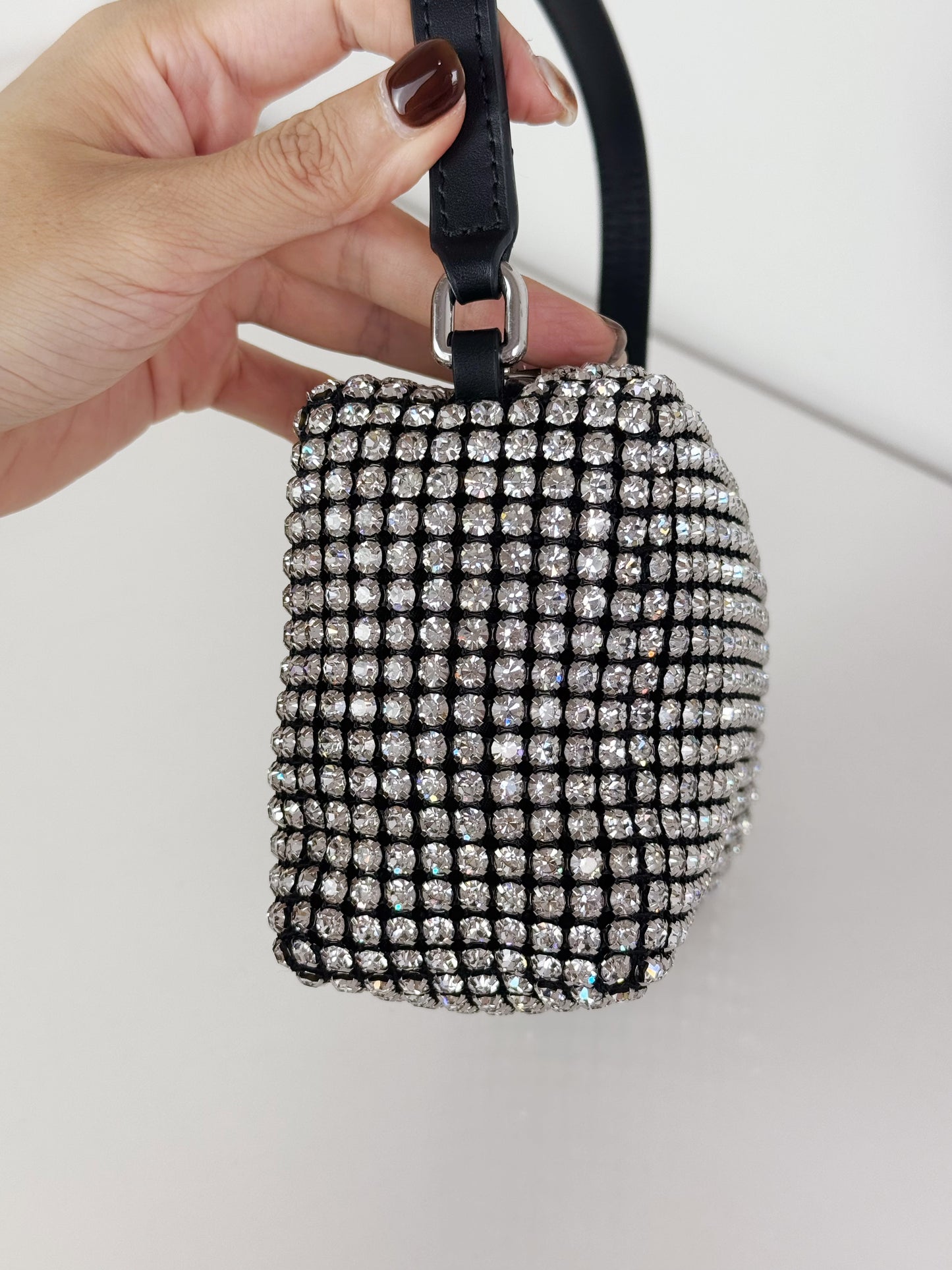 Alexander Wang Mini Wangloc Heiress Rhinestone Shoulder Bag