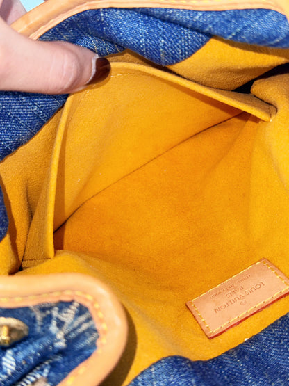 Louis Vuitton Denim Pleaty Handbag Crossbody Bag