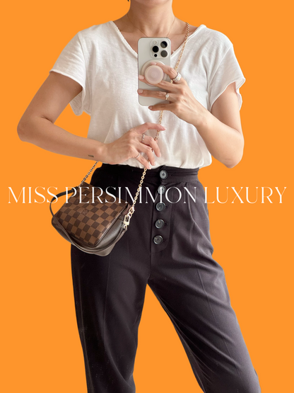 Louis Vuitton Vintage Damier Trousse Pochette Shoulder Crossbody Bag
